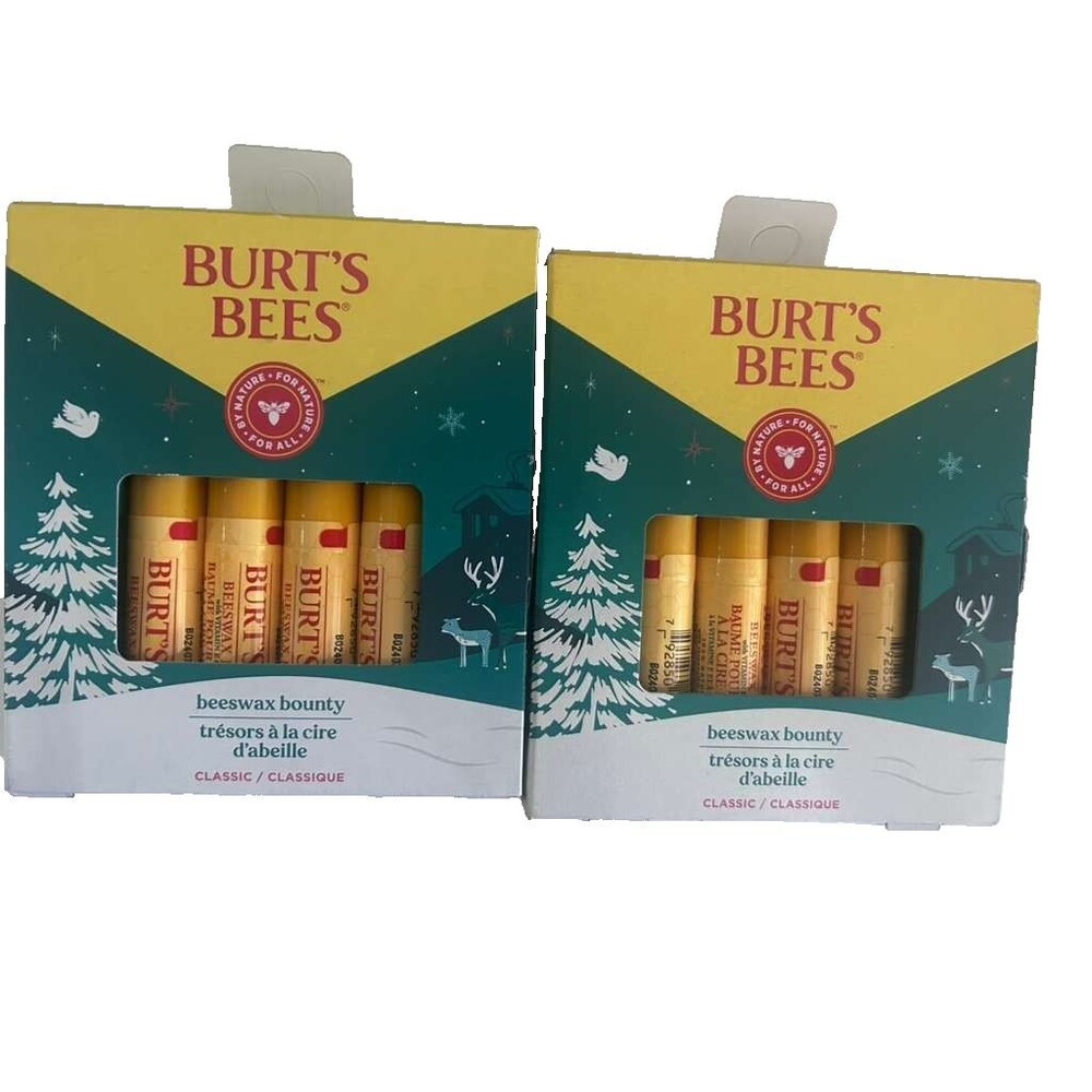 Pack of 2 Burt's Bees Beeswax Bounty Lip Balm Gift Set 0.15 oz. New